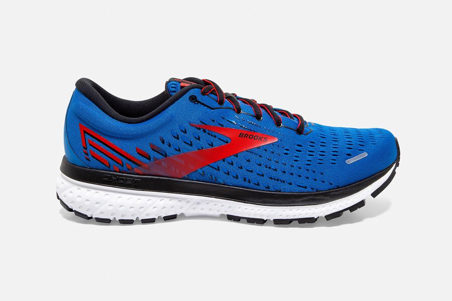 Brooks Ghost 13 Mens Australia - Road Running Shoes - Blue/Red/White (435-VBQIE)